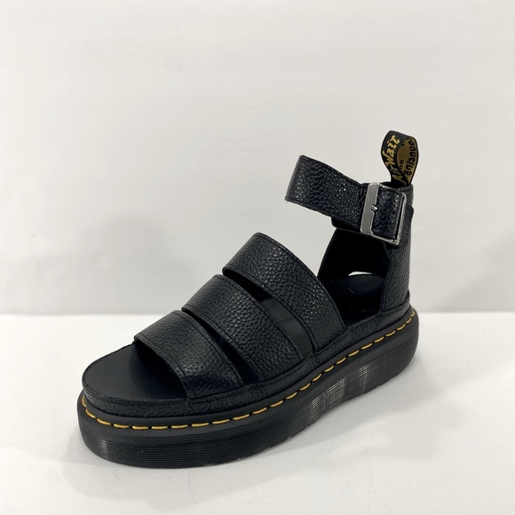 NEW CLARISSA II QUAD LEATHER PLATFORM SANDALS - Picture 8 of 15
